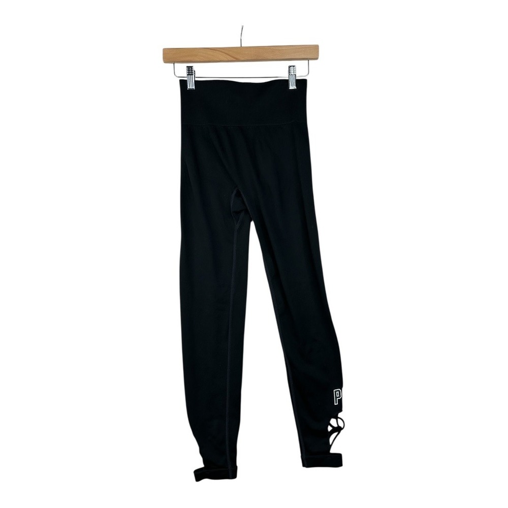 Pink Victoria's Secret Ultimate Elastic Waist Leggings size Small Black